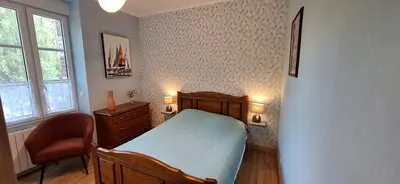 Chambre Bleue du gîte Hibou pour 12 personnes à Bacilly