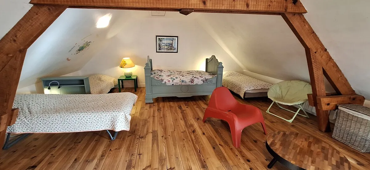 Dortoir du gîte Hibou pour 4 personnes à Bacilly