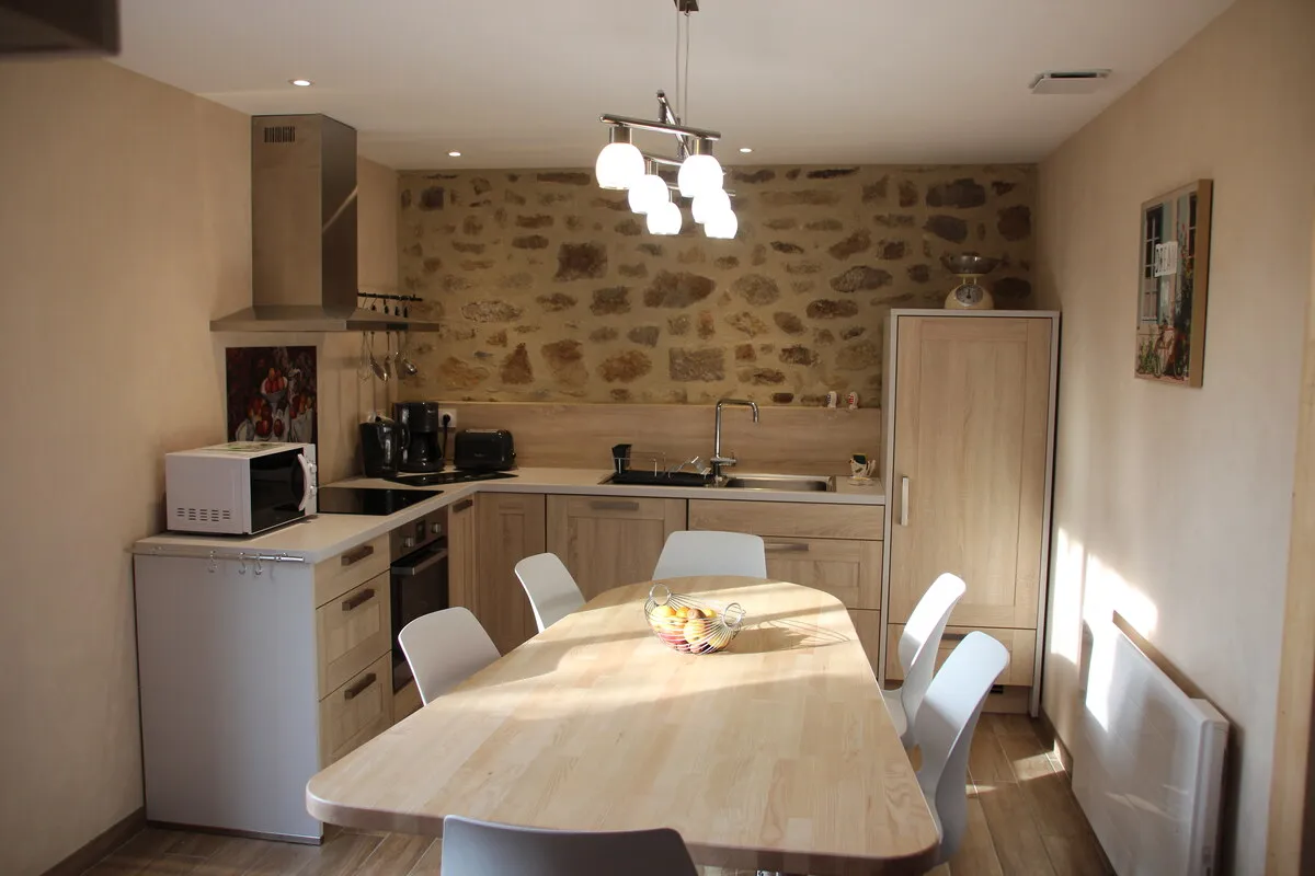 Cuisine équipée du gîte Mirage à Bacilly